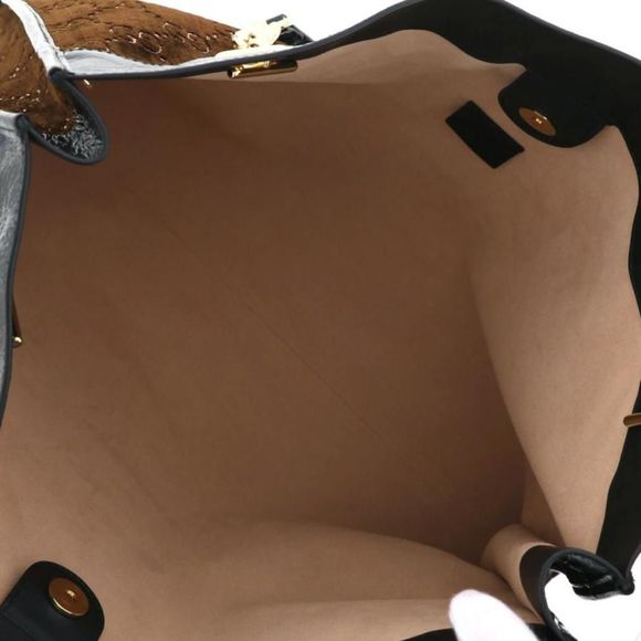 Gucci Brown Velor Shoulder Bag Rajah Large Tote Bag - Picture 6 of 6